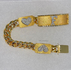 Cuban bracelet sweet charms diamonds