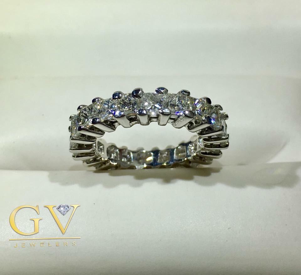 Diamond Eternity Princess cut Ring